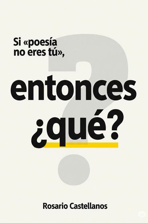 Si poesía no eres tú, entonces ¿qué?