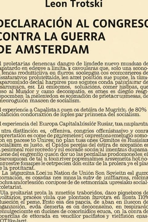 Declaración al Congreso Contra la Guerra de Amsterdam