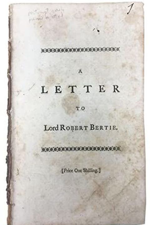 A Letter to Lord Robert Bertie