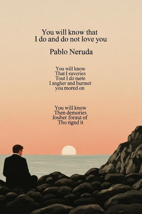 You will know that I do and do not love you