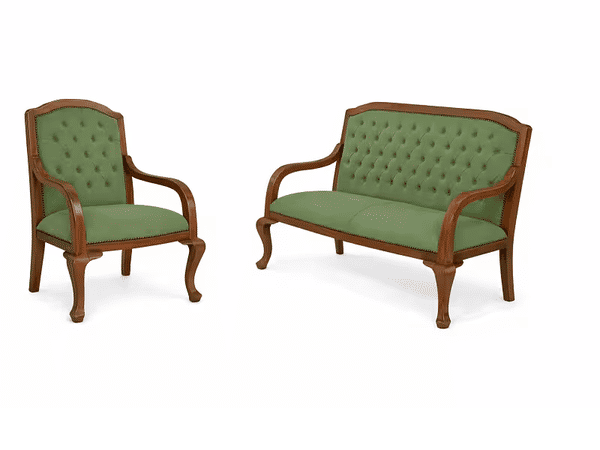 Kapitoneli Lükens Ofis Koltuk Takımı ( Ceviz )