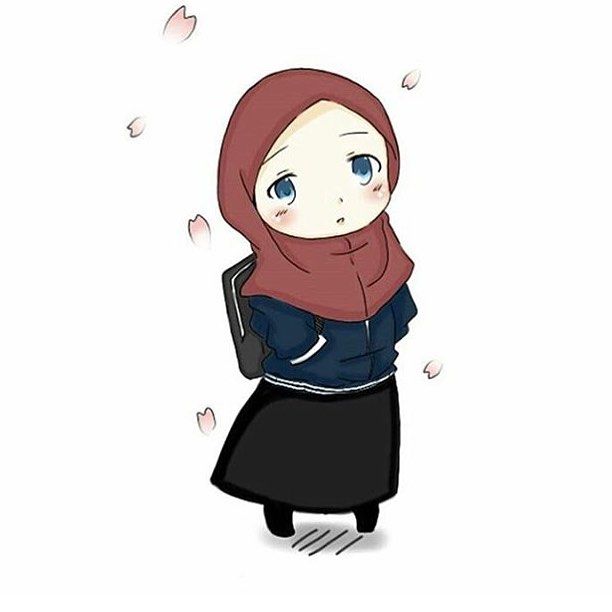 49 Gambar Kartun Lucu Wanita Muslimah