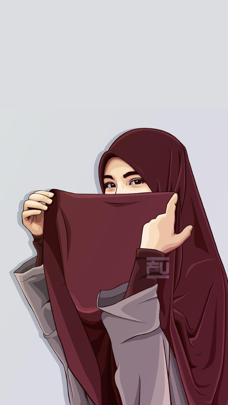 34 Gambar Kartun Muslimah Lucu Pasangan