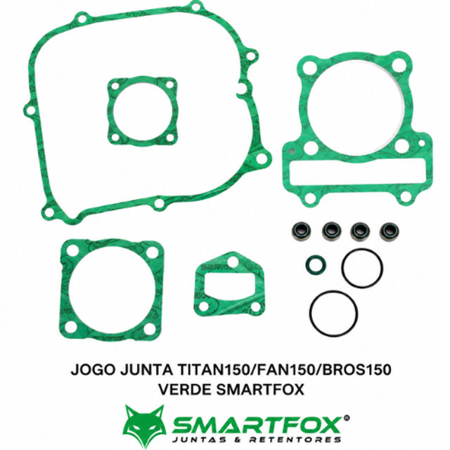 JOGO JUNTA TITAN150/FAN150/BROS150 VERDE SMARTFOX