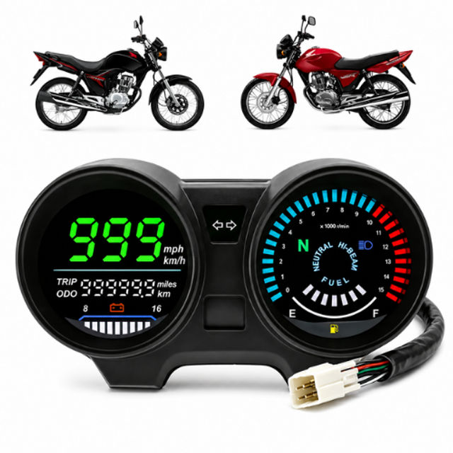 PAINEL COMP LED DIGITAL TITAN150 04-08/FAN125 09