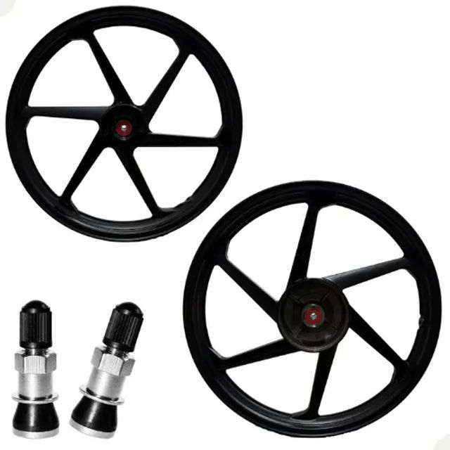 RODA 5P BROS150 PE DE GALINHA ESD DISCO ALUMINIO PRETA C/ROLA SMARTFOX