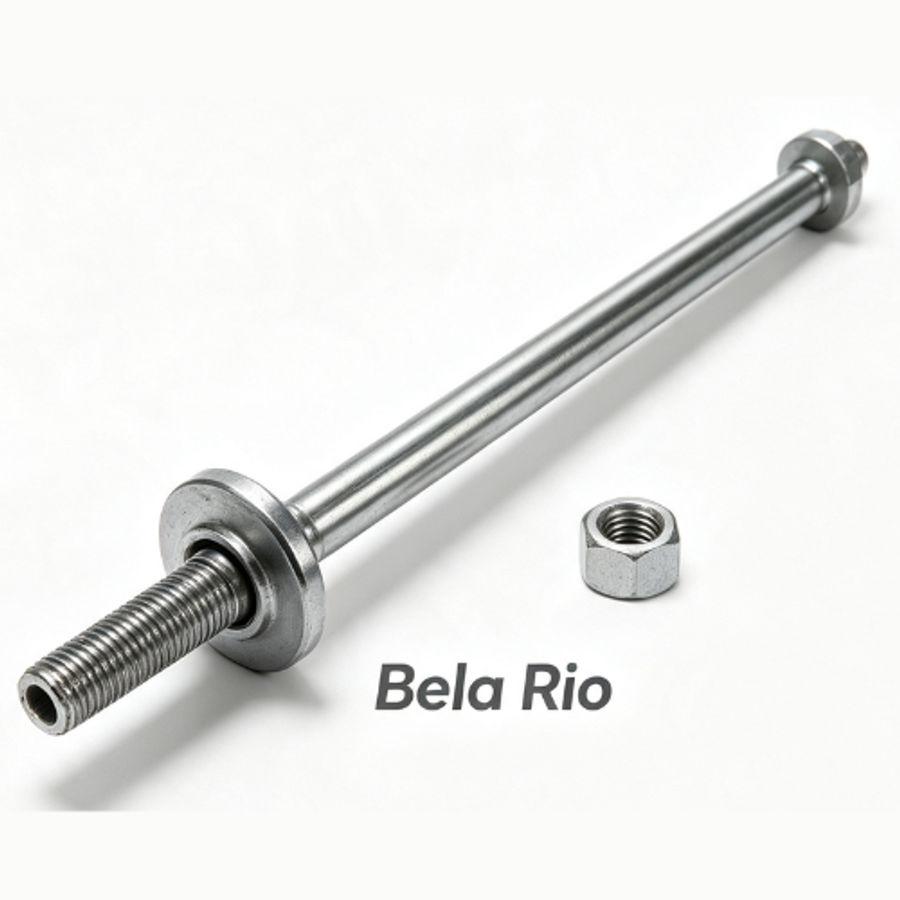 EIXO RODA D BROS125/150/160/XRE190 C/PORCA BELA RIO