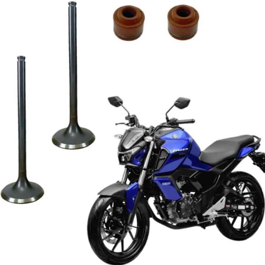 KIT VALVULA ADM/ESC FAZER150/FZ15/FACTOR150/CROSSER150/FACTOR125I C/RET R1 MOTOPARTS