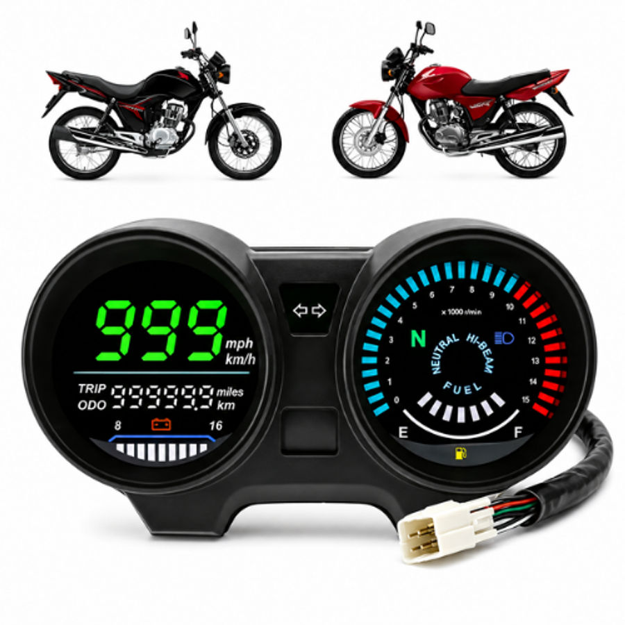 PAINEL COMP LED DIGITAL TITAN150 04-08/FAN125 09