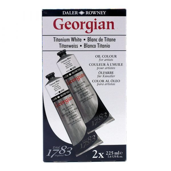 Daler Rowney Georgian Oil Colour Titanium White Box (x2) 225 ml