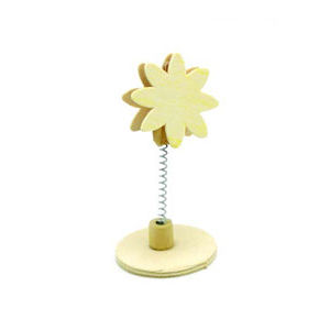 Wooden Hook Flower Card Holder 9.5 cm