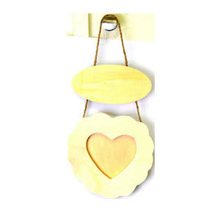 Wooden Photo Frame Heart 15 x 30 cm