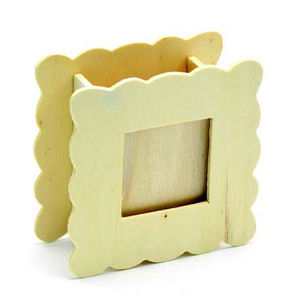 Wooden Pencil Vase + Photo Frame 11 x 11 x 4.5 cm