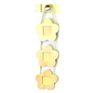 Wooden Photo Frame Chain Of 3 Parts Flower 0.9 x 11.5 cm