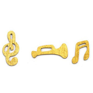 Craft Wooden Music Letters 2 cm 24/Pk