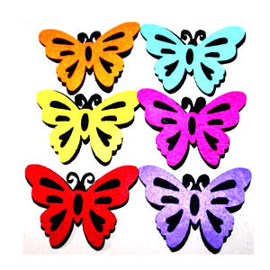 Craft Felt Butterfly 6.5 x 5 cm 2 Layers 10/PK 6C