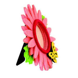 Fabric Sun Flower Photo Frame 10 cm Assorted Colors