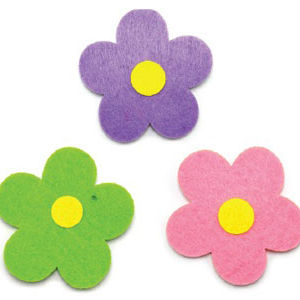 Craft Felt Flower 3 mm 9 cm Assorted 6/PK 8C