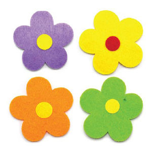 Craft Felt Flower 3 mm 12 cm Assorted 3/PK 8C