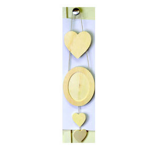 Wooden Photo Frame Ellipse With Rope 12 x 15 cm