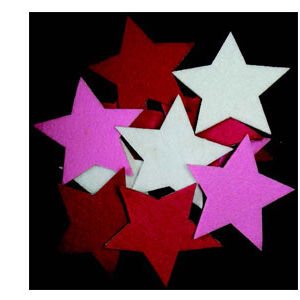 Craft Felt Star With Sticker 7 x 0.3 cm Assorted 15/PK 4C