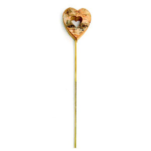 Wooden Heart on a Stick 36 cm