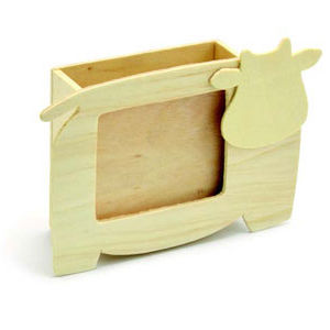 Wooden Animal Photo Frame And Pen Holder 13 x 10 x 4 cm