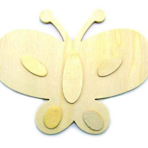Wooden Butterfly For Painting 17 x 13 x 0.6 cm