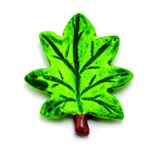 Craft Resin Maple Leaf Green 3 cm 12 Pcs/Bag