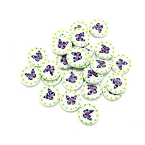 Wooden Decoration Buttons 2 cm 24 pcs/bag