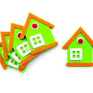 Fabric House 6 x 6.5 x 0.3 cm 5/Bag