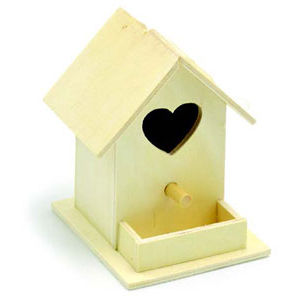 Wooden Bird House 7.7 x 8.8 x 11 cm