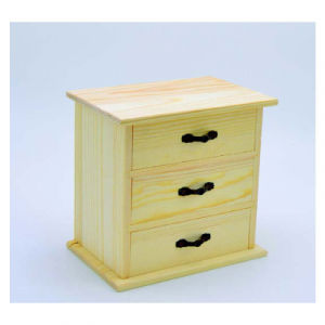 Wooden Box 3 Drawers 16 x 10.5 x 17.5 cm