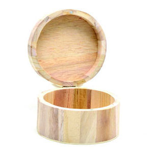 Wooden Box Round Design 11 x 11 x 6 cm