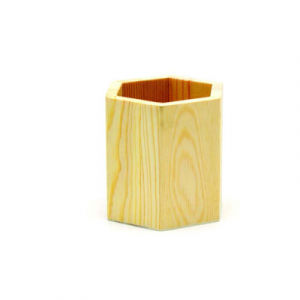Wooden Pen Holder 8 x 8 x 10 cm