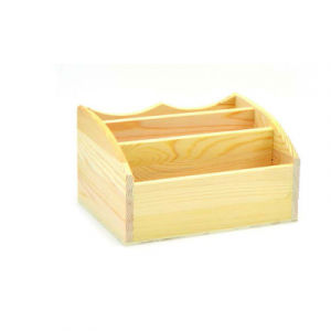 Wooden Office Holder 17.5 x 13 x 11 cm