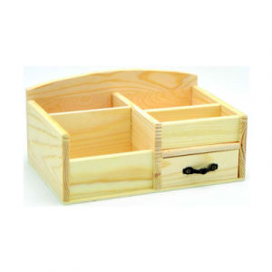 Wooden Office Holder 18.8 x 13 x 10.5 cm