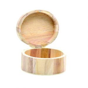 Wooden Box Round 11.3 x 7 cm