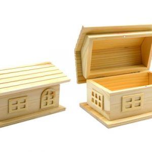 Wooden Box House 16 x 11 x 12 cm