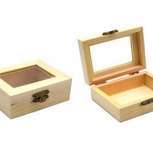 Wooden Box Square With Cover