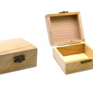 Wooden Box Square 8.7 x 5.3 x 8.7 cm