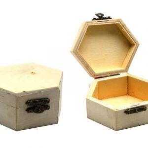 Wooden Box Rhombus 9 x 8 x 5 cm