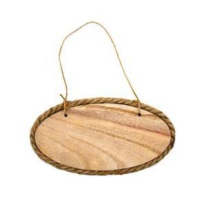 Wooden Ellipse with Hemp Rope