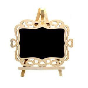 Wooden Blackboard Tripod 20 x 15 cm with Chevalet