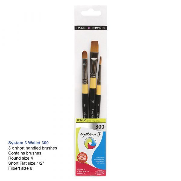 Daler Rowney System 3 Short Brush Wallet 300 - Image 2