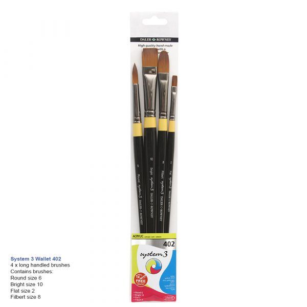 Daler Rowney System 3 Short Brush Wallet 402 - Image 2