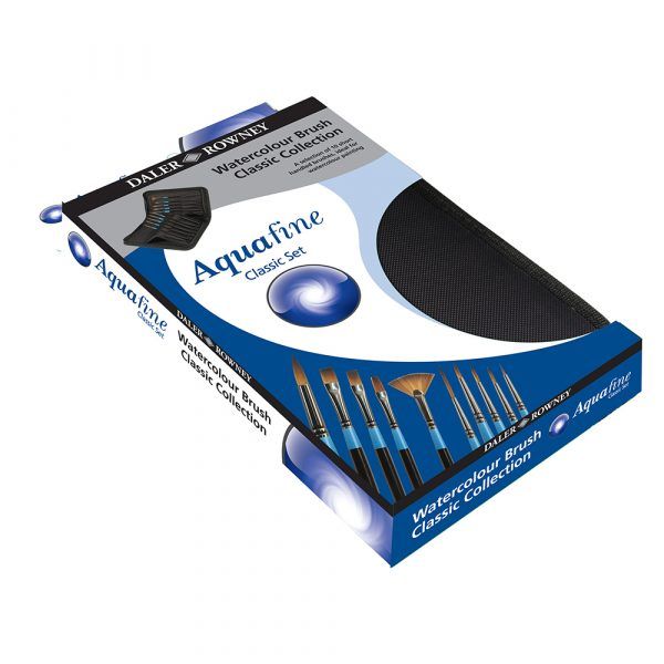 Daler Rowney Aquafine Brush Classic Zip Case with 10 Brushes