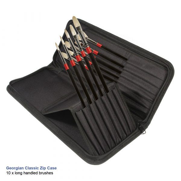 DalerRowney Georgian Brush Classic Zip Case with 10 Brushes