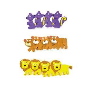 Hands On Craft 3D foam Decoration 3 pk  Squirrel Bear Lion 12 pcs