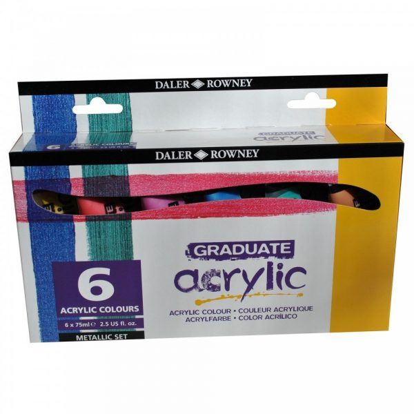 Daler Rowney Graduate Acrylic Set Metallic 6 x 75 ml